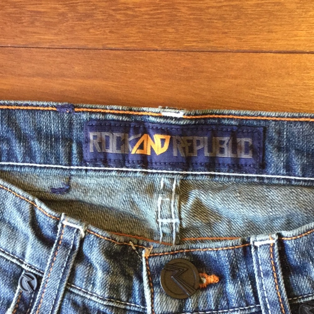 Rock & Republic Distressed embellished Denim sz 25 NWT​ - Picture 4 of 6